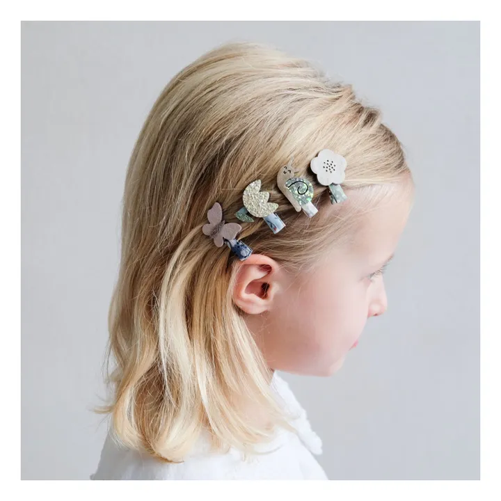 Mimi & Lula Lot 8 Mini Barrettes Garden | Bleu
