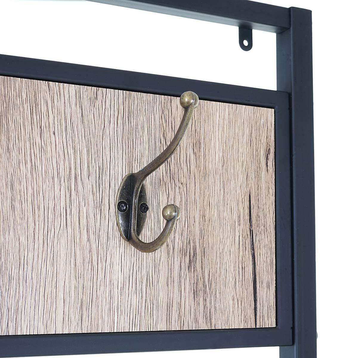 Standgarderobe MCW-D44, Garderobe Garderobenständer, mit Ablage 184x102x41cm