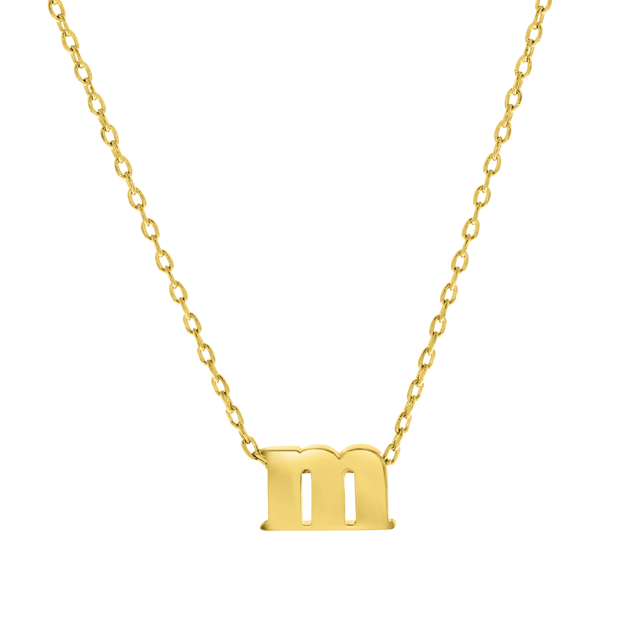 Stalen ketting goldplated met hanger letter