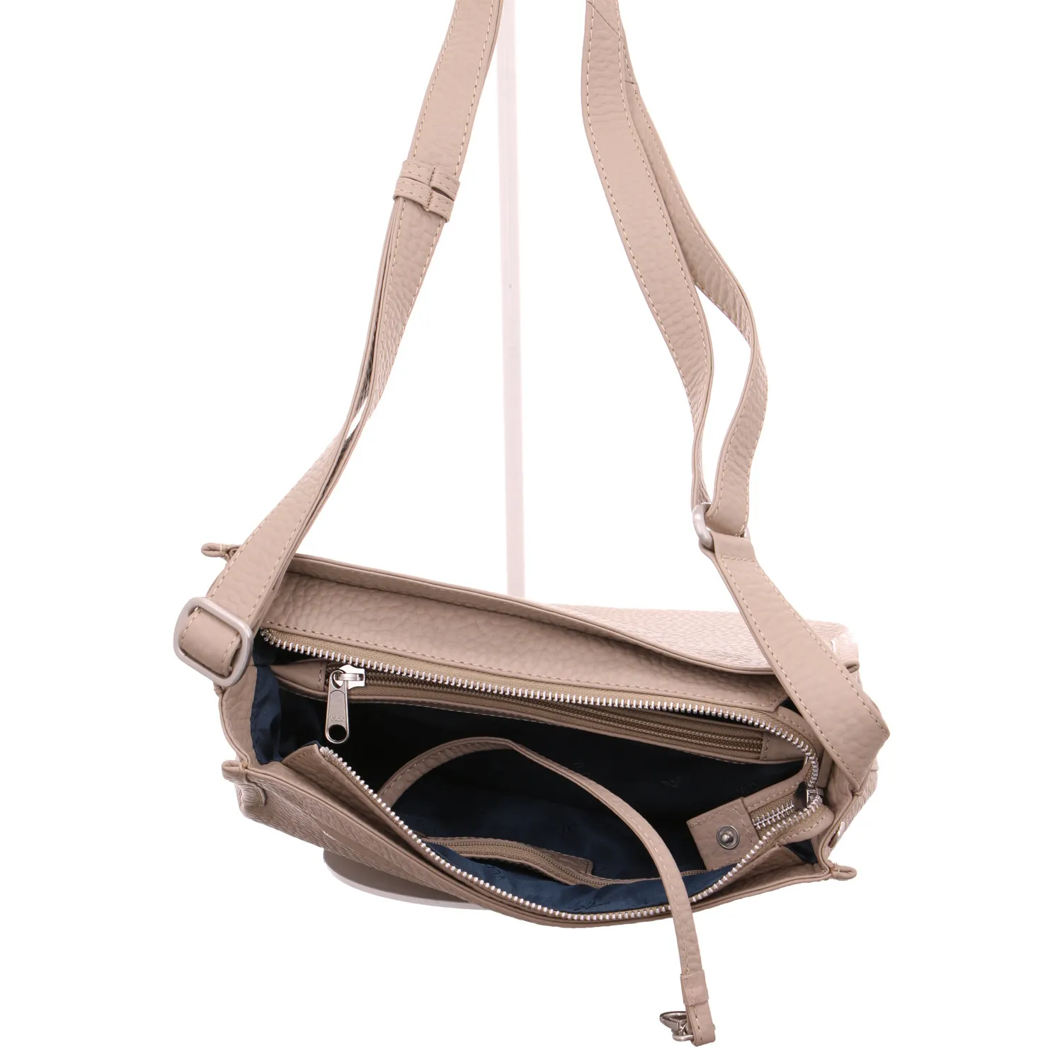 VLD Beuteltasche Beige Leder