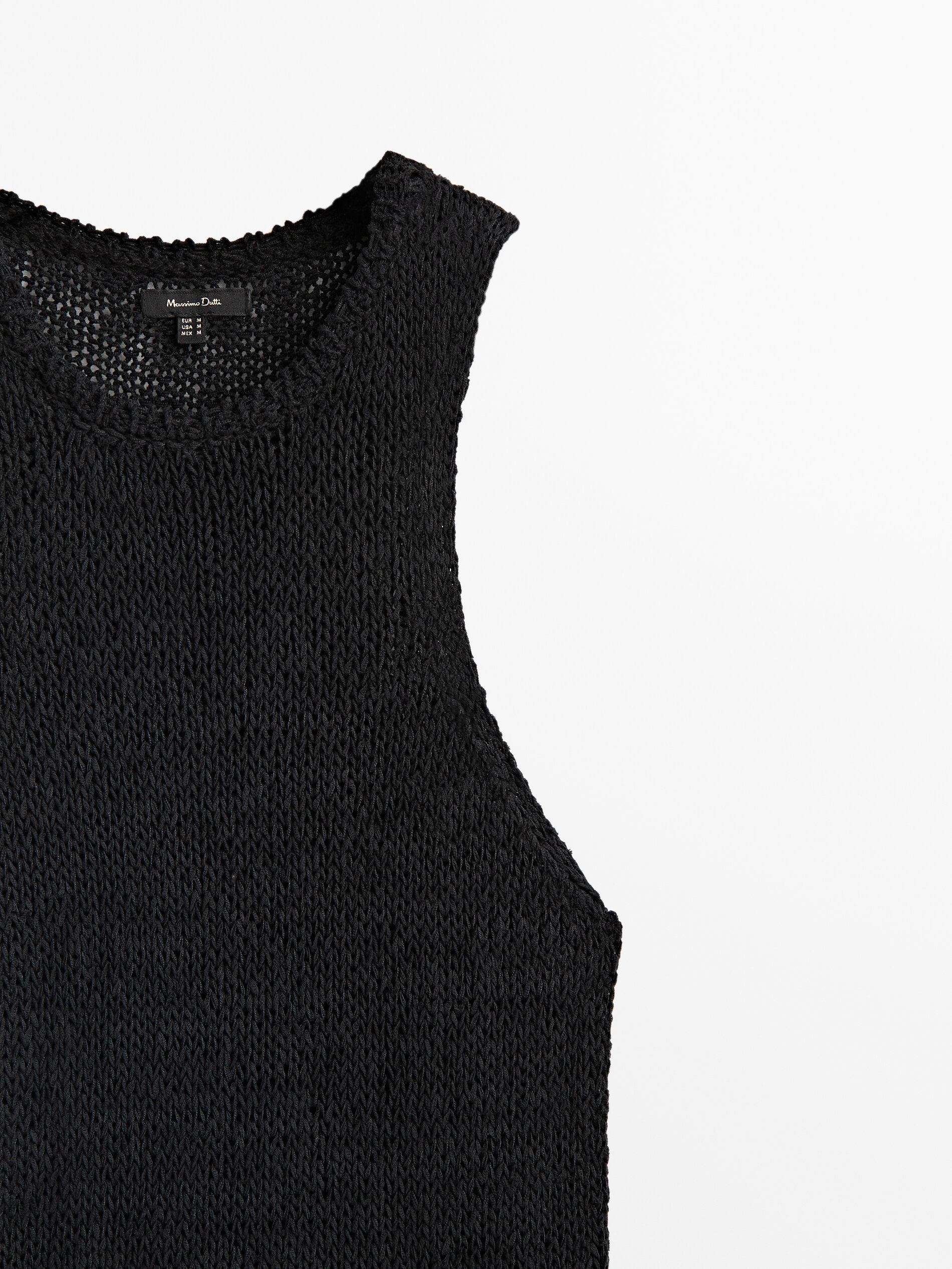 Top de malha preto de edição limitada - PRETO