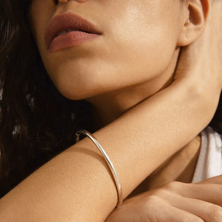 Pilgrim SOPHIA recycled bangle bracelet silver-plated Sølv
