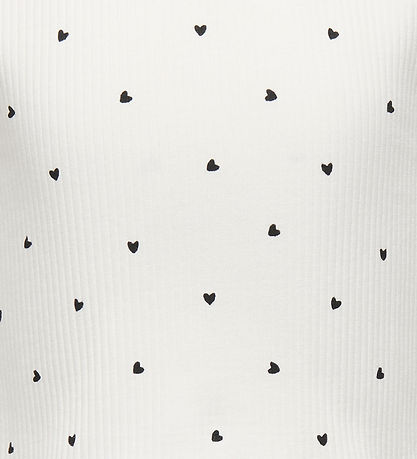 Kids Only T-Shirt - KogBella - Rib- Cloud Tänzerin/Black Hearts