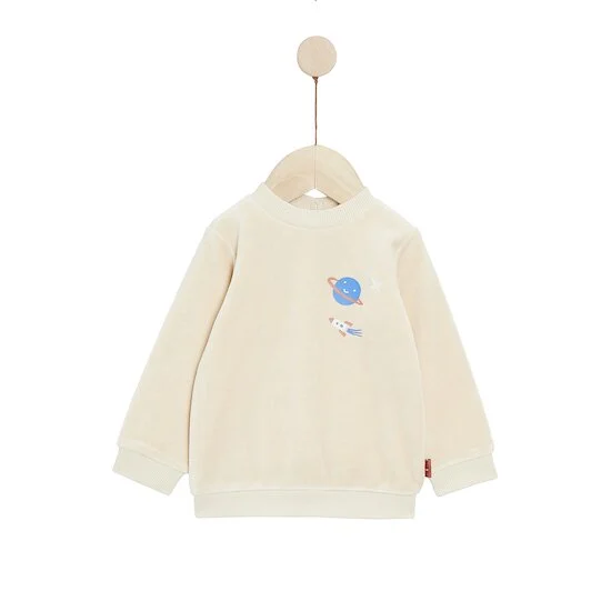 Mr Constellation Sweat en velours   Beige Venus        de               P'tit bisou