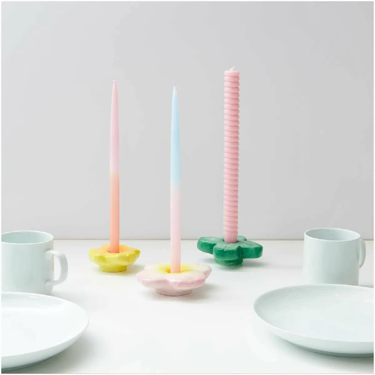 Rico Bougeoir en céramique fleur