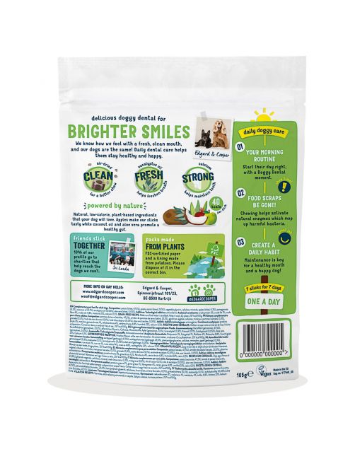 Edgard&Cooper Doggy Dental Appel - Hondensnacks