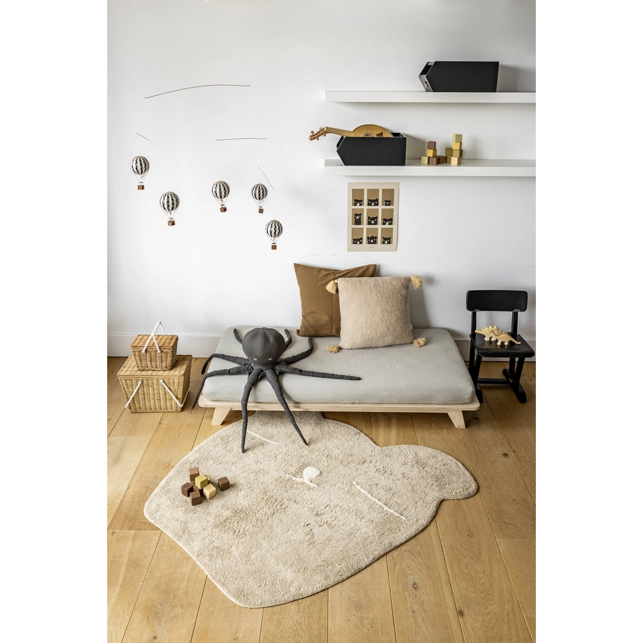 Tapis Petit Kinderteppich Teddy brown 120 x 130 cm