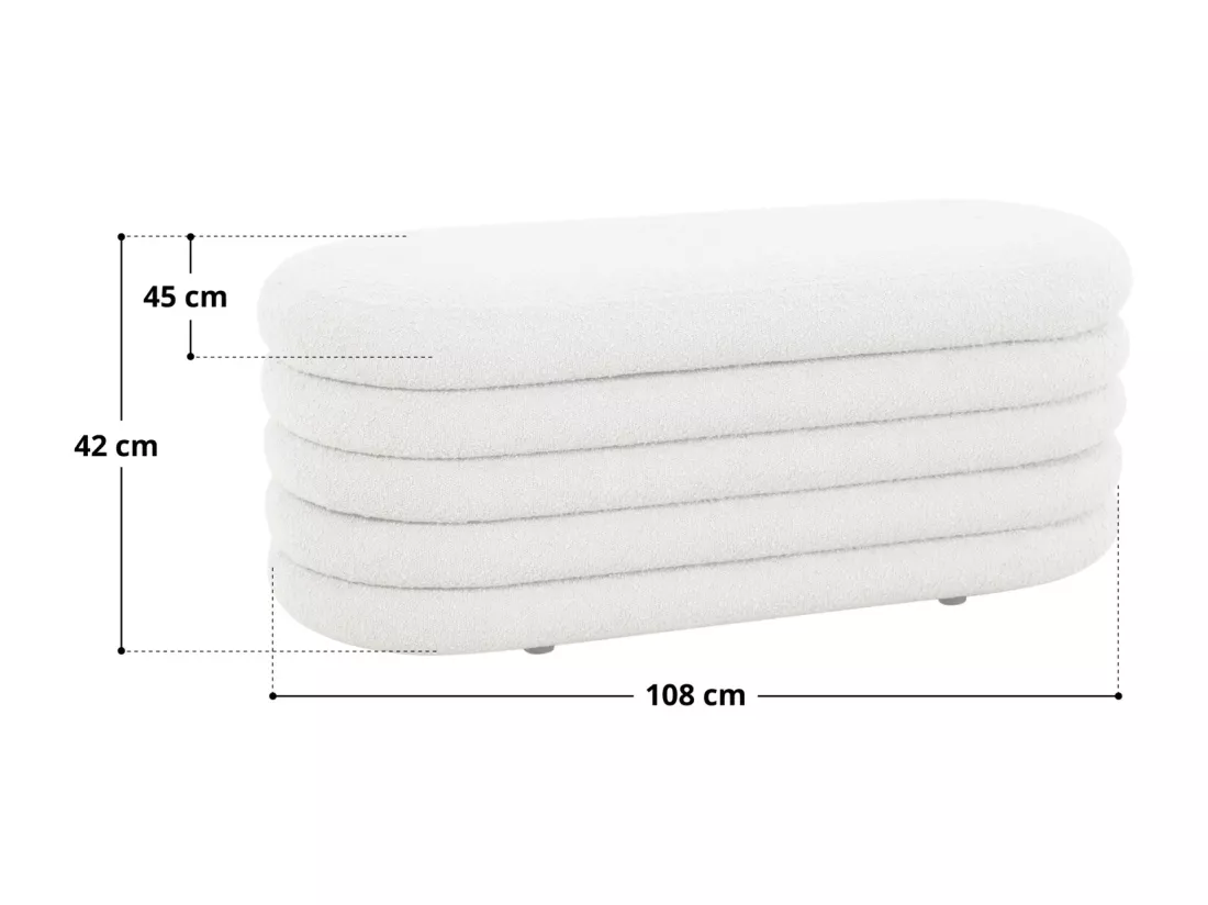 Pouf avec espace de rangement