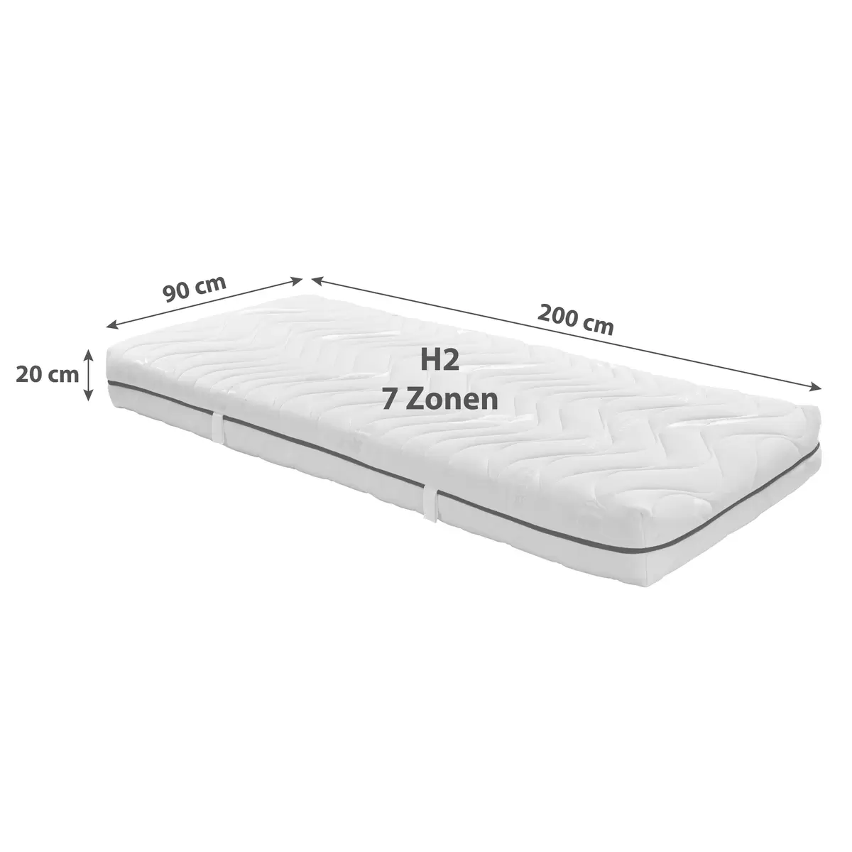 Matratze Comfort H2 90x200 weiss