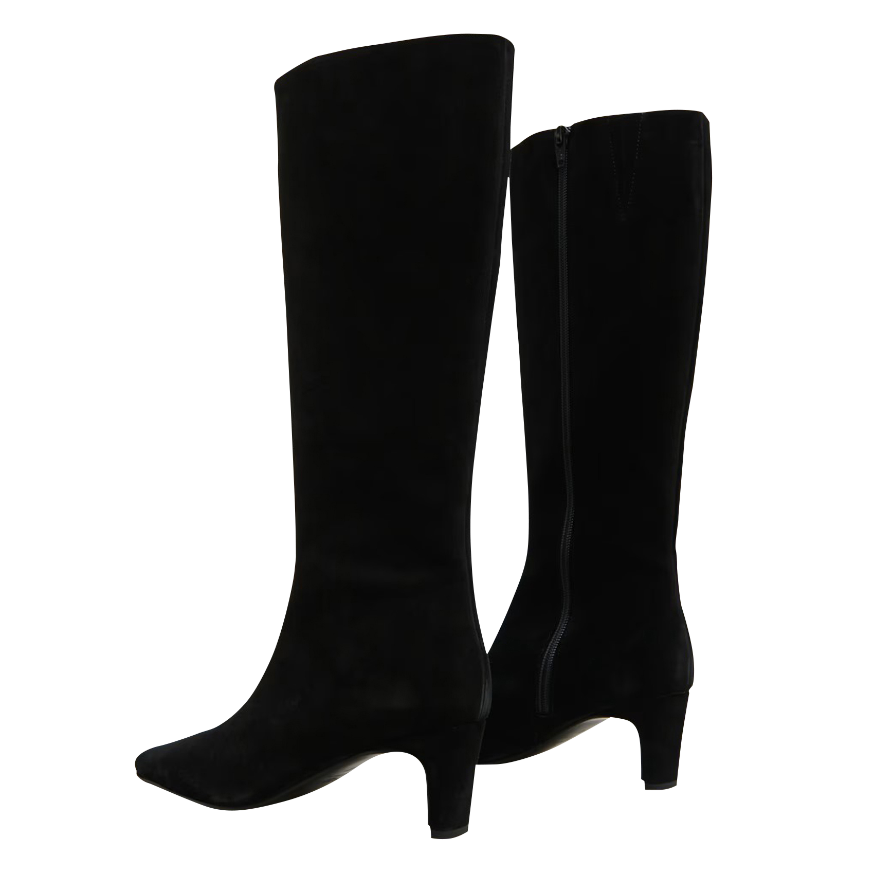 DANOU - Bottes à talons en cuir| Noir