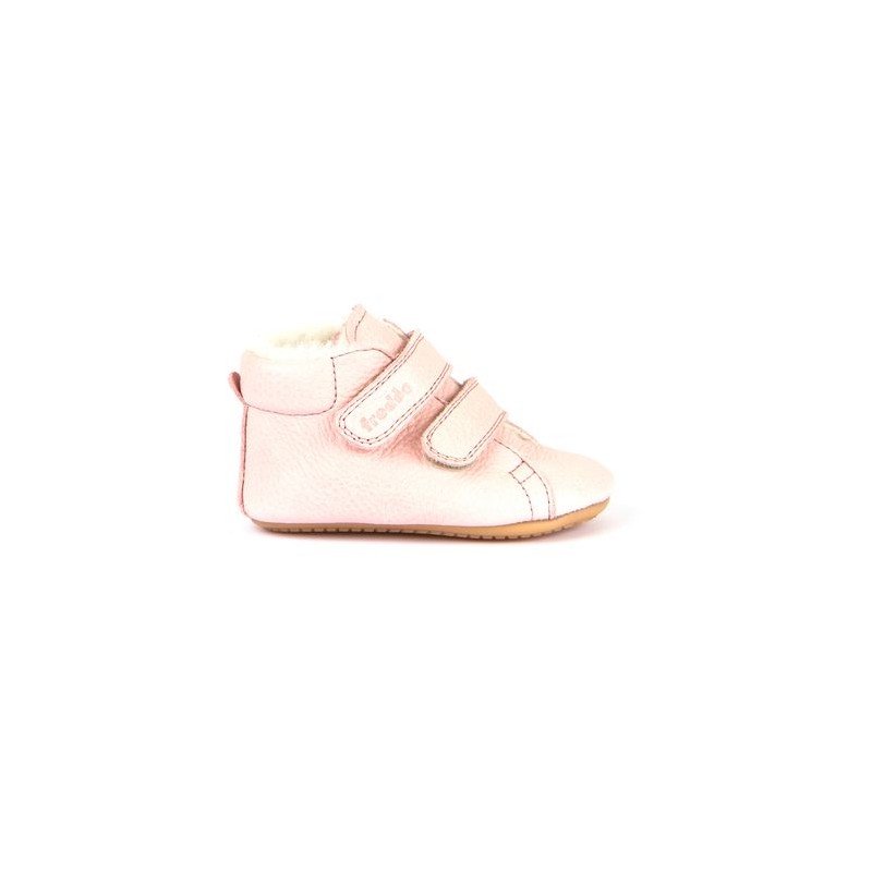 Froddo Froddo Prewalkers fourré deux scratchs rose clair