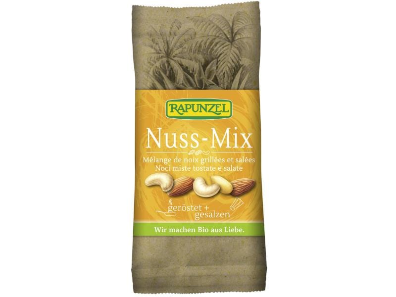 Rapunzel Beutel Bio Nuss-Mix geröstet gesalzen 60 g Bio Nuss-Mix geröstet, gesalzen