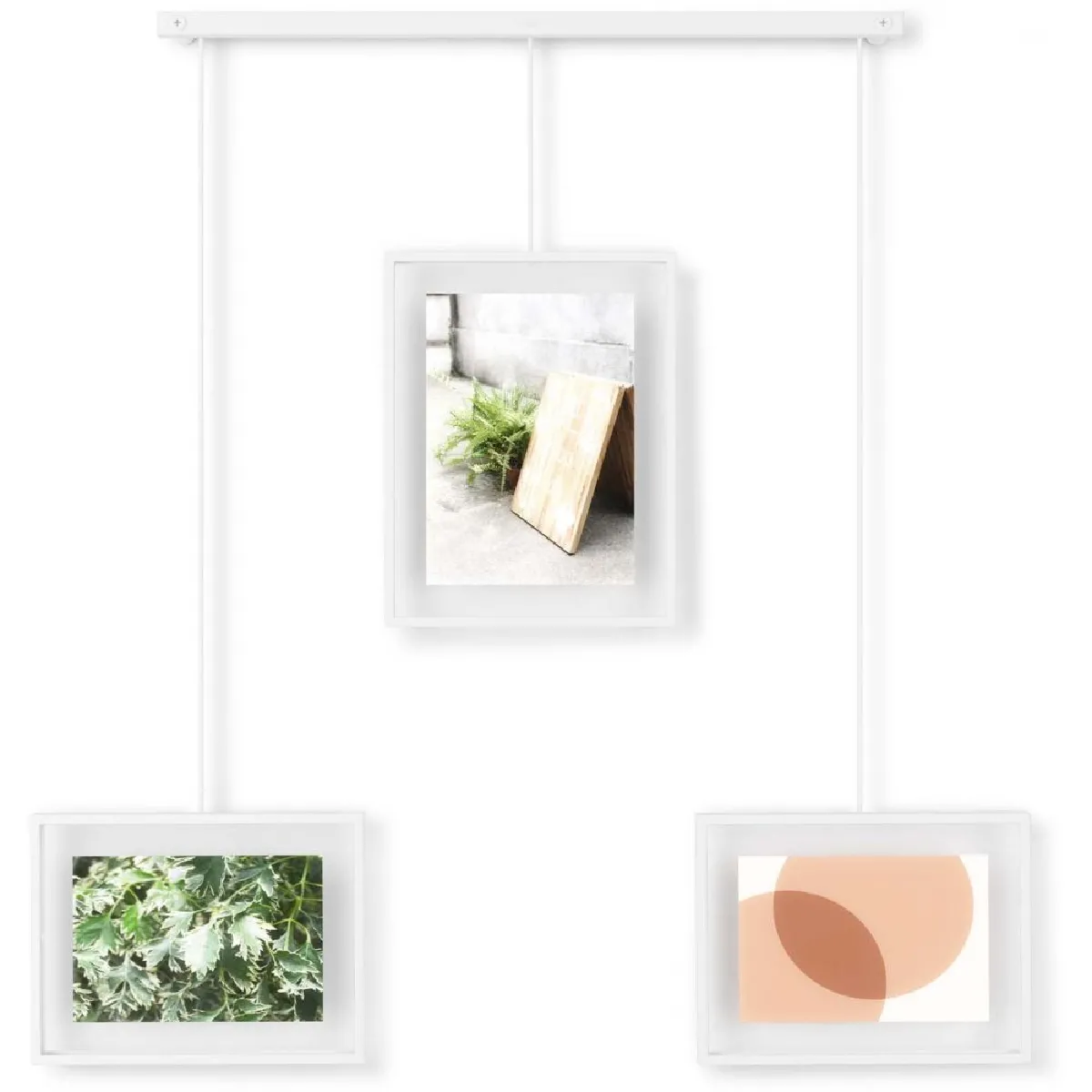 UMBRA Porte photos escalier 3 cadres Exhibit blanc