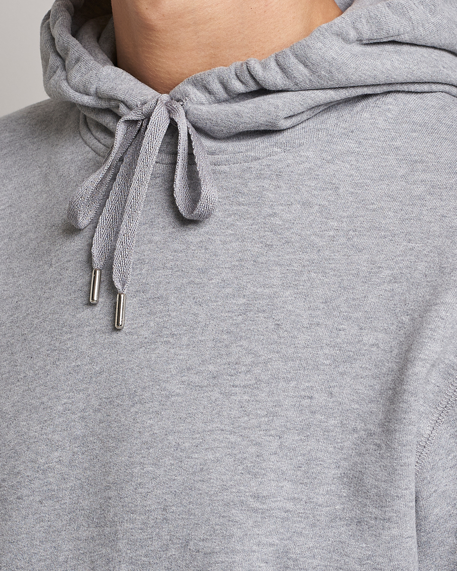 Sunspel Loopback Hoodie Grey Melange
