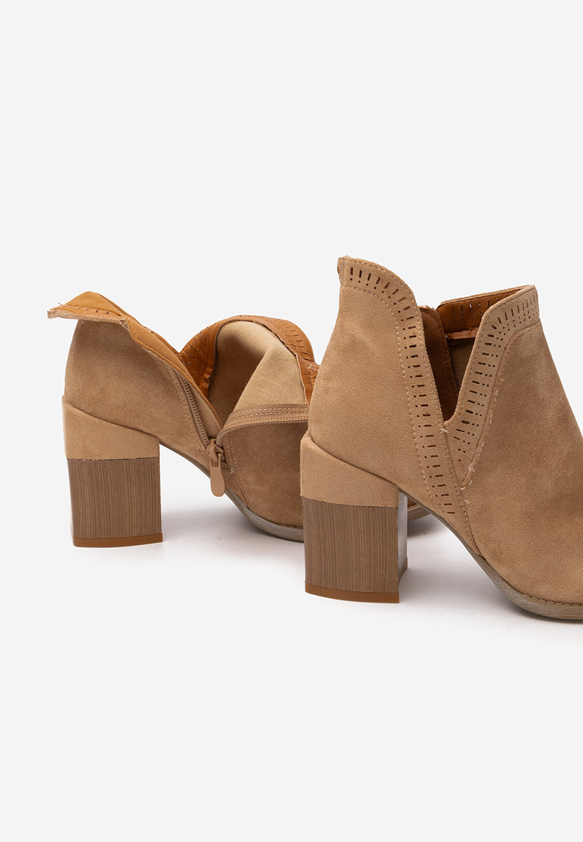 Bottines à gros talon kaki Traicy