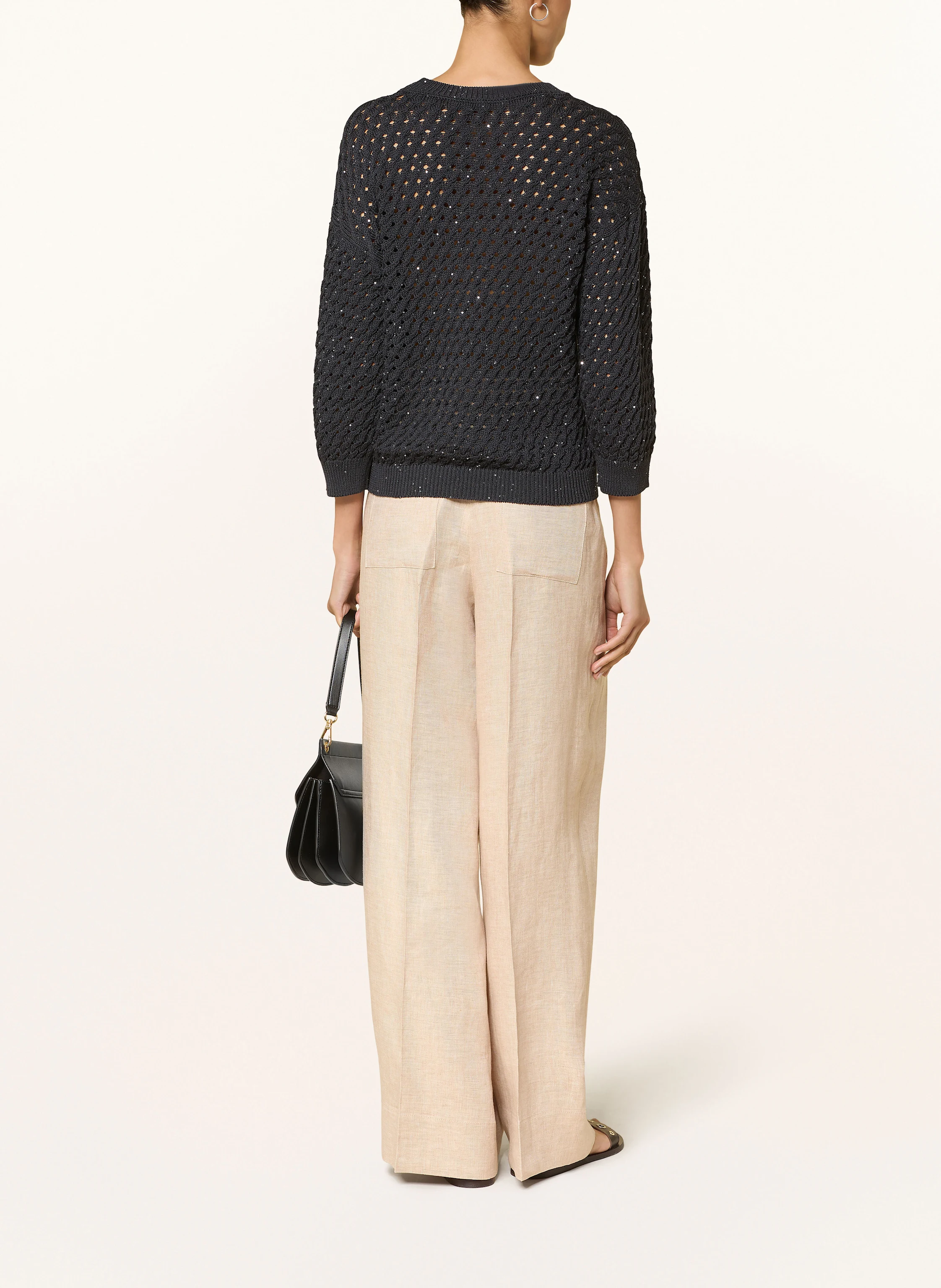 PESERICO Pullover mit Schmucksteinen