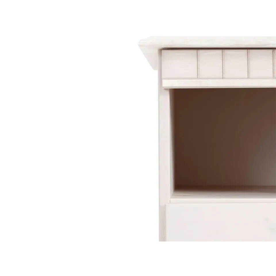 Lisa - Dressoir met 3 deuren en 2 laden in wit gebeitst grenen