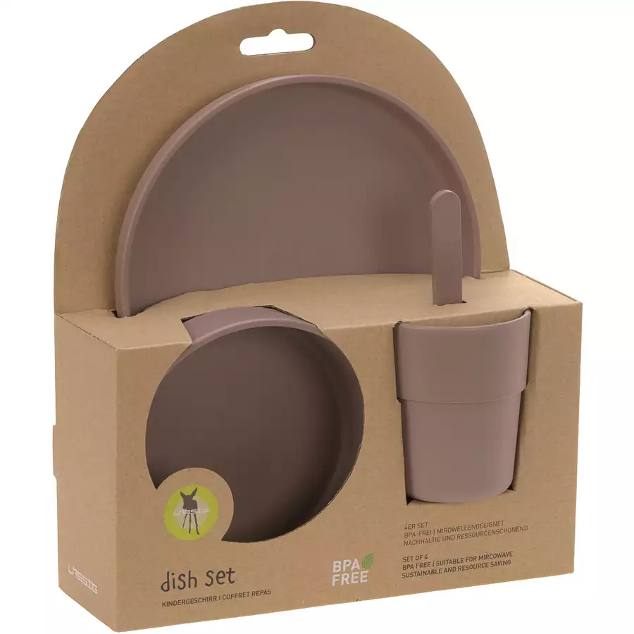LÄSSIG Geschirrset, Uni choco