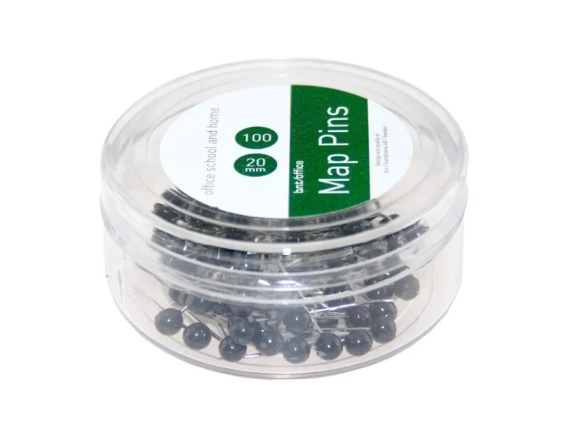 Kortnåle 4mm x 20mm sort - (100 stk.)