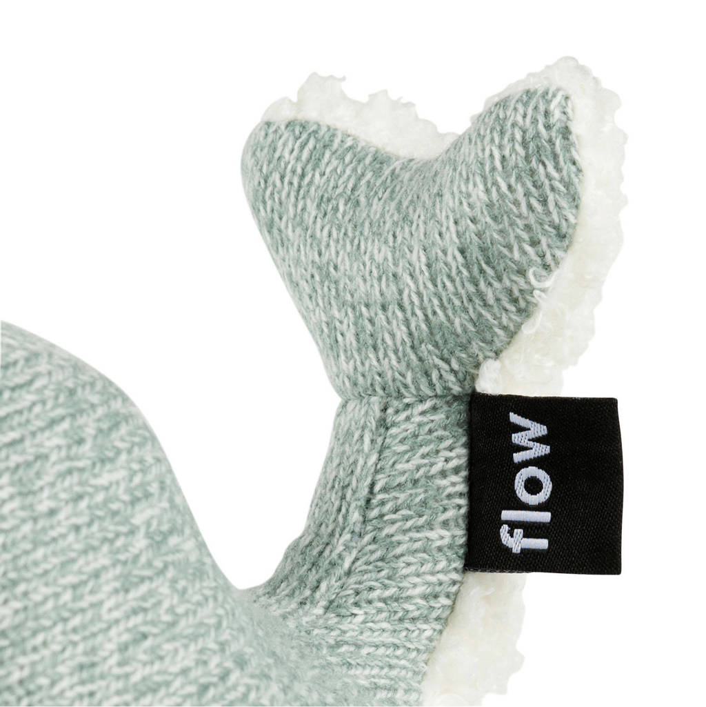 Super leuk kraam kadootjehartslagknuffel moby walvis groen - knuffel 24 cm