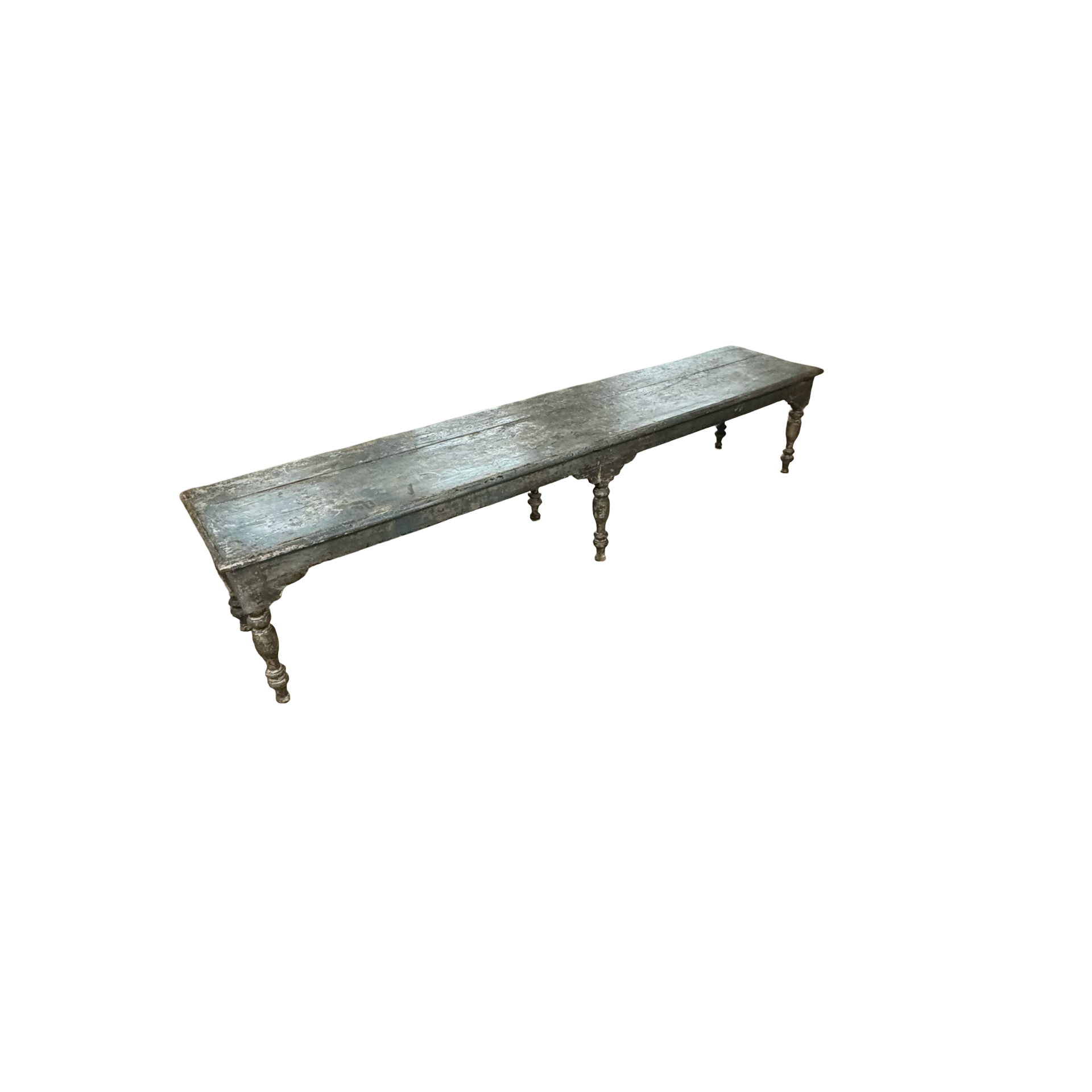 Salontafel blauw met 6 poten uniek