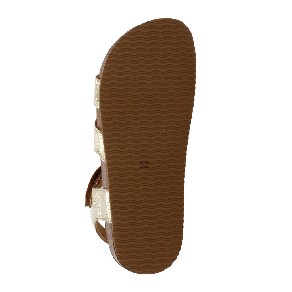 Clic! leren sandalen goud