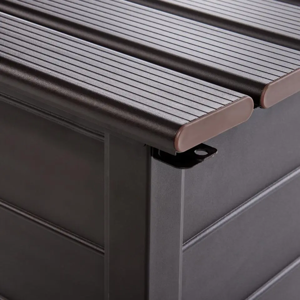 CAMPALTO - Kussenbox - Donkerbruin - 123 x 60 cm - Aluminium