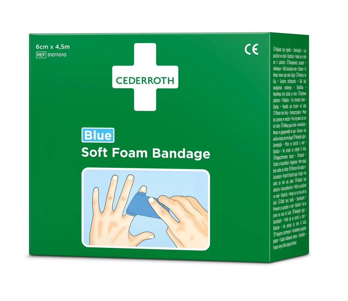 Cederroth - Soft Foam Bandage Blue 6cmx4.5m