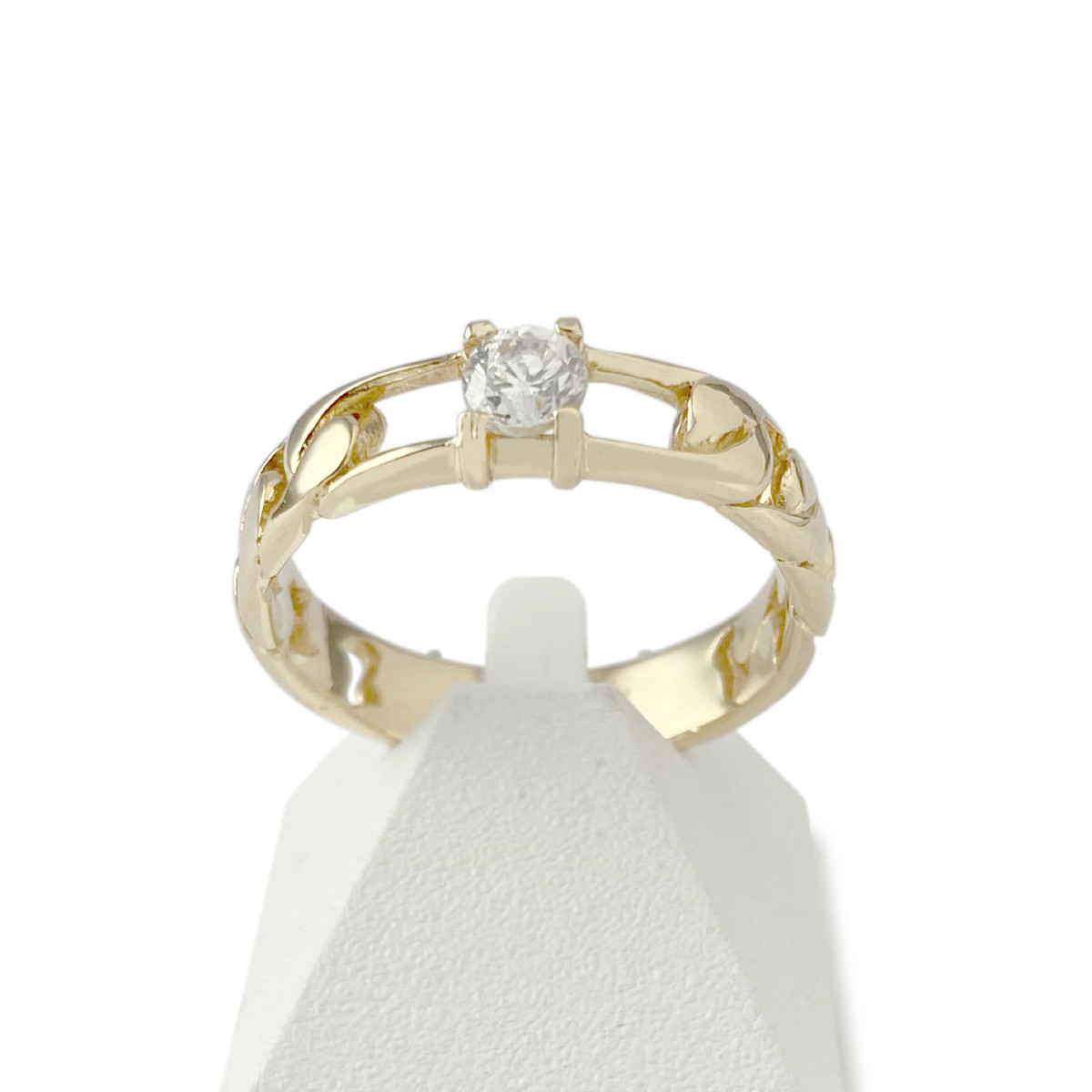 Bague d'occasion or 750 jaune zirconia