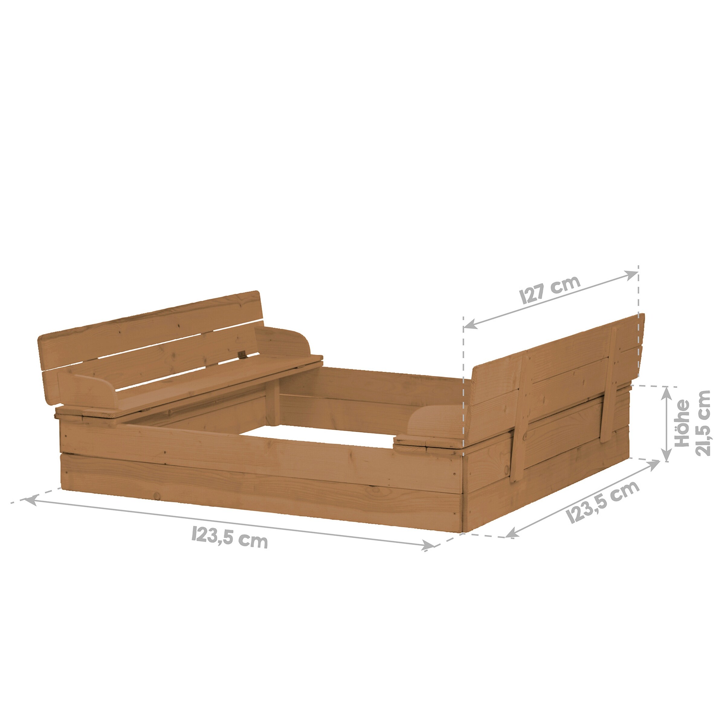 roba Sandkasten, aufklappbare Sitzbank Outdoor +