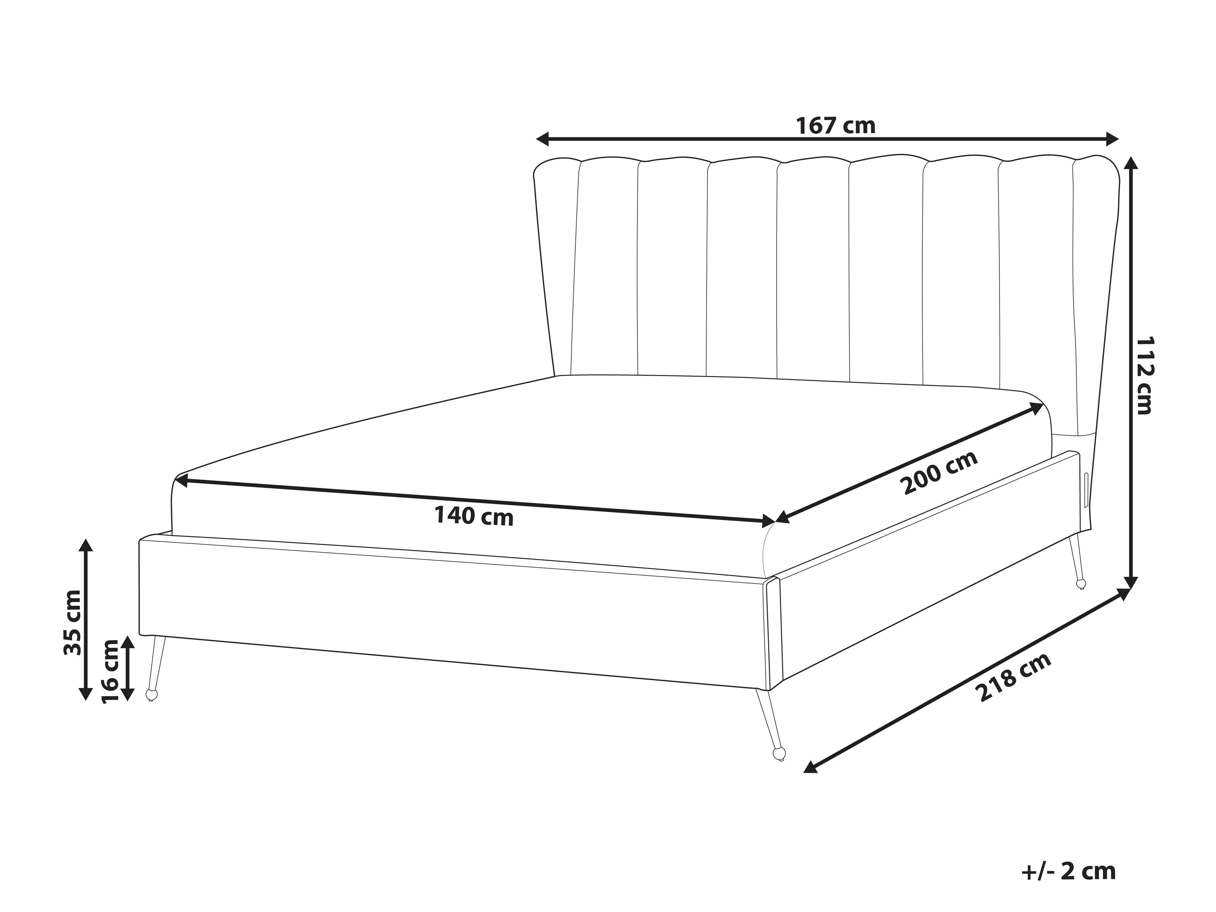 Bed Fluweel MIRIBEL 140 x 200 cm Pastelroze