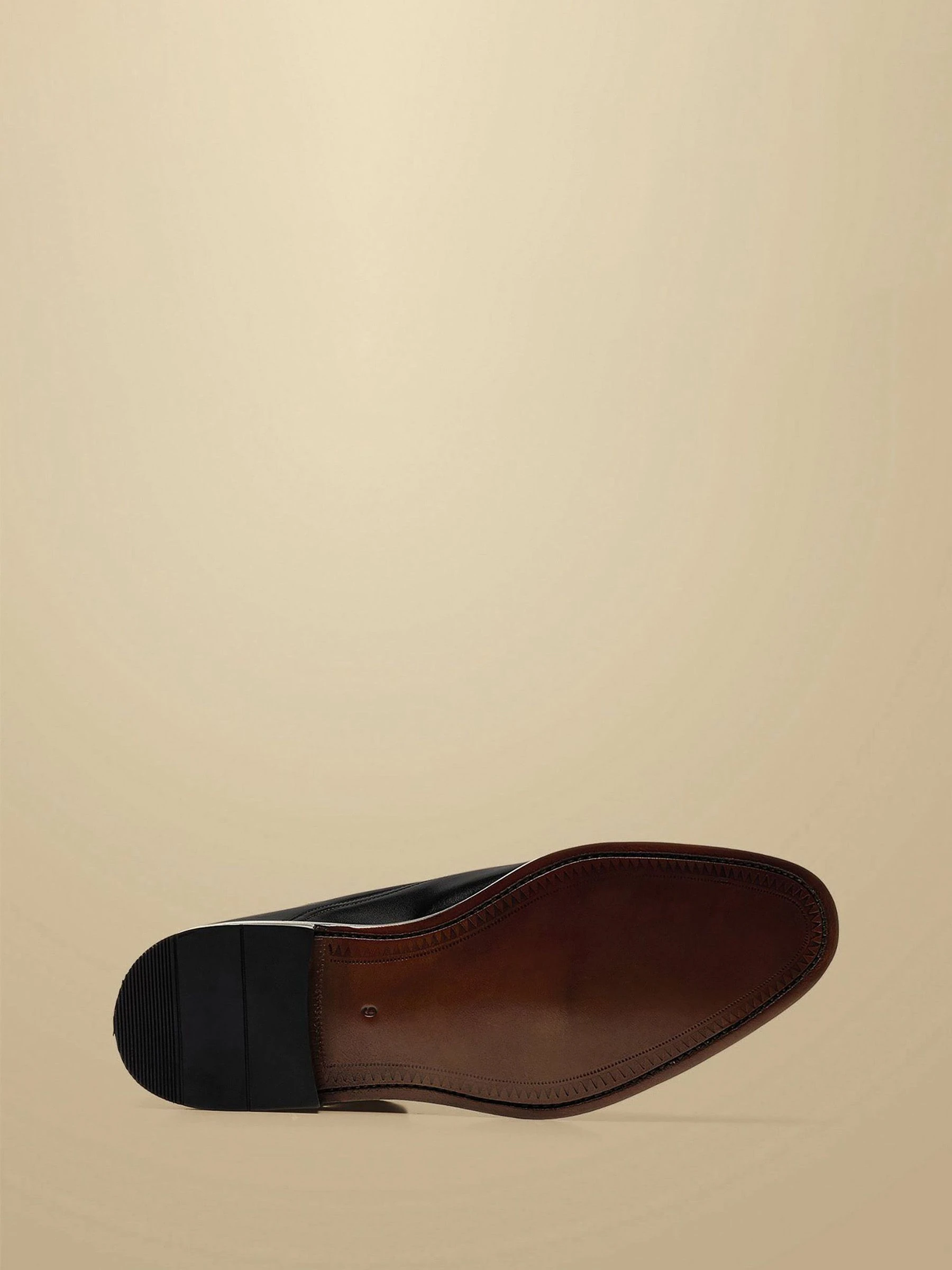 Zwart - Charles Tyrwhitt - Leren Oxford-schoenen