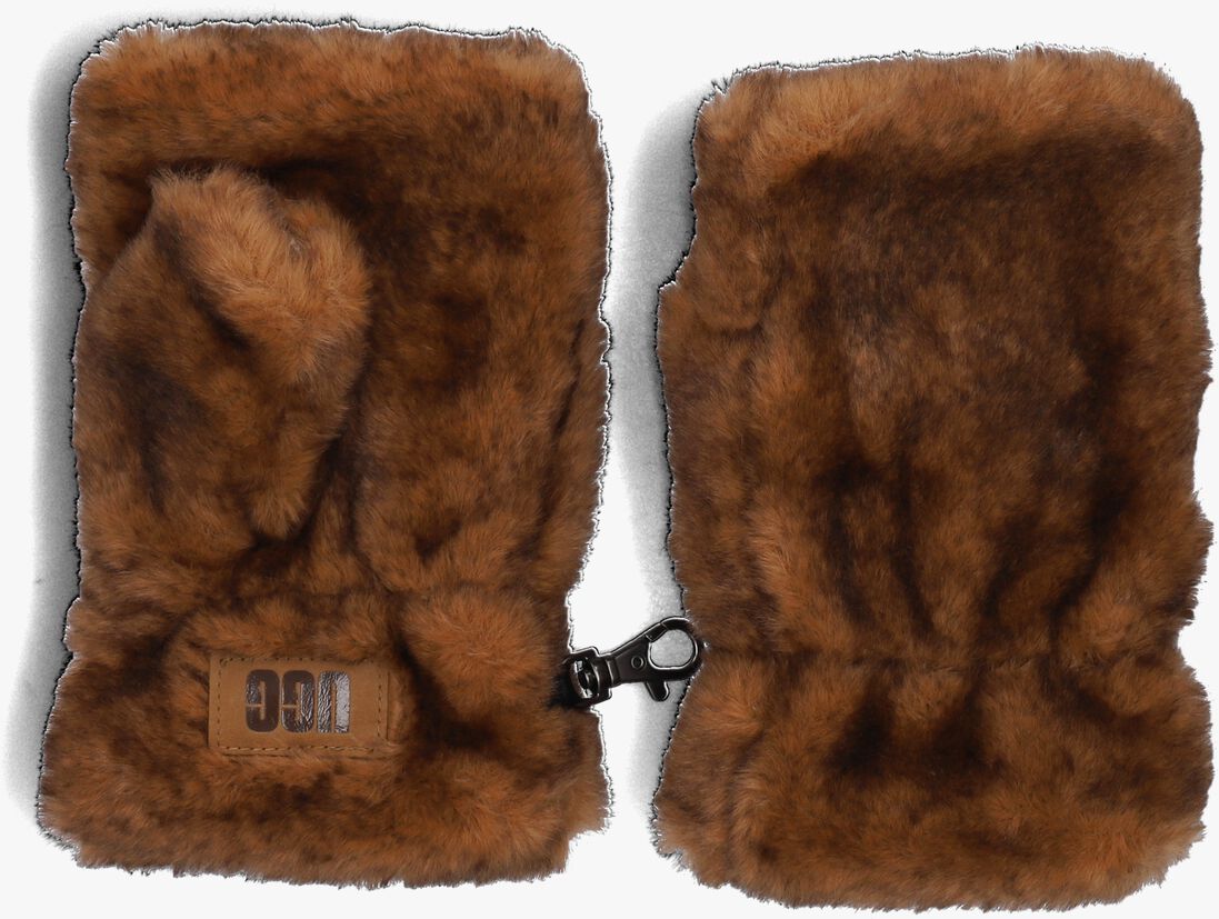 UGG bruine ugg handschoenen faux fur fingerless glove