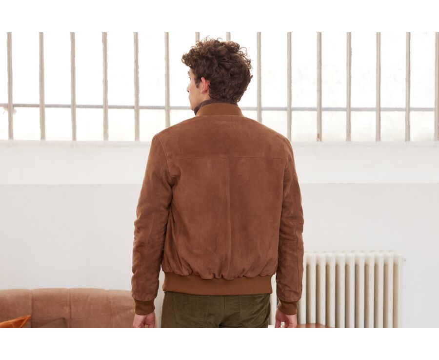 Blouson homme cuir Havane - SEAN II
