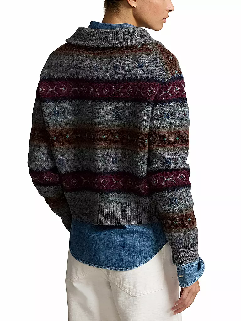 POLO RALPH LAUREN Troyer Pullover grau