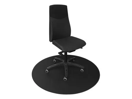 DELTACO DFP410 - Stolemåtte for gaming - rund - 110 cm - sort