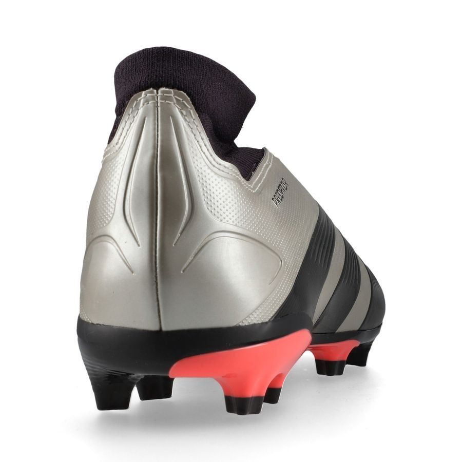adidas Predator League Laceless FG Vivid Horizon - Argenté/Aurora Black/Turbo