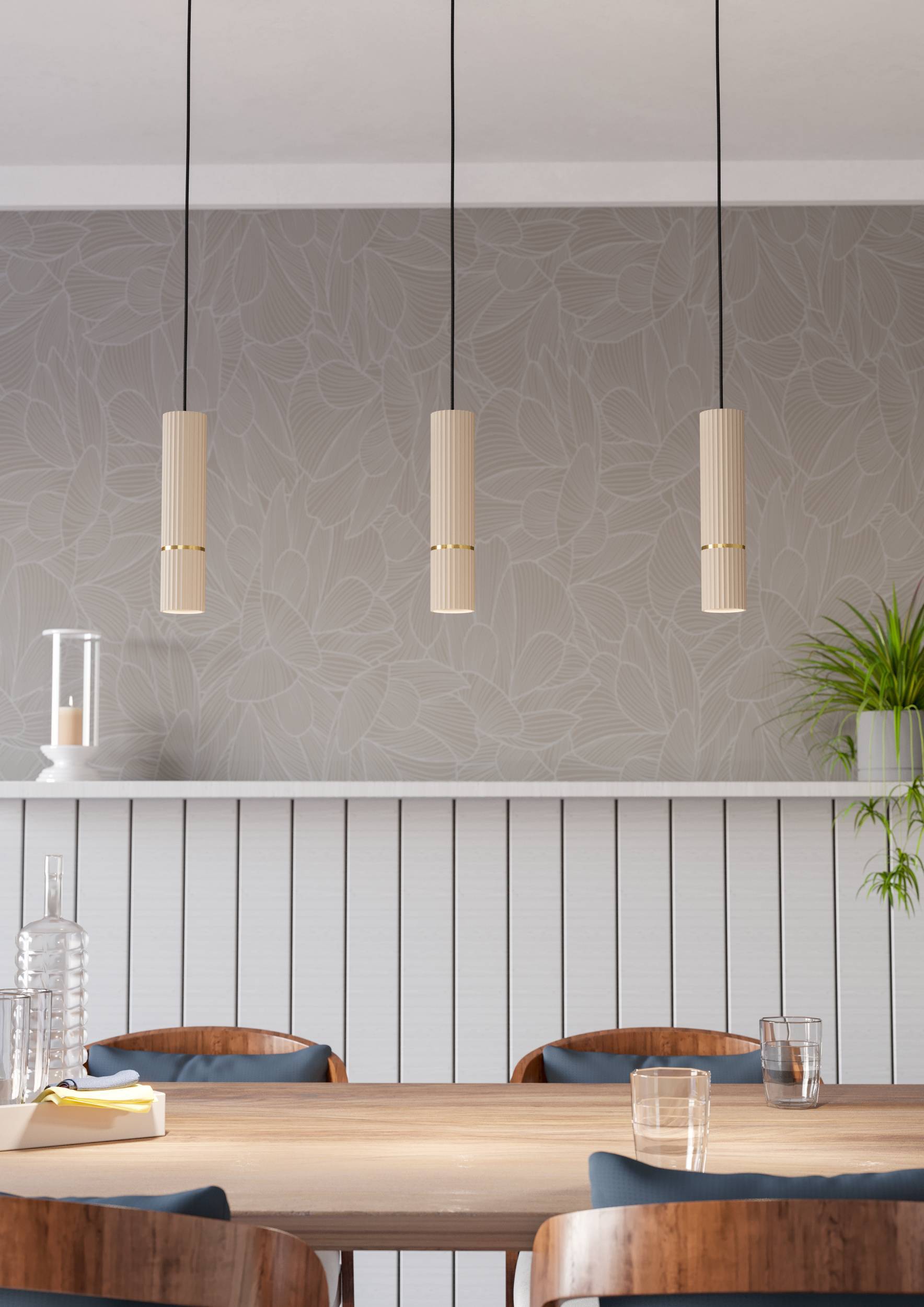 EGLO Caminia Hanglamp - GU10 - 77 cm - Zandkleur|Beige|Goud