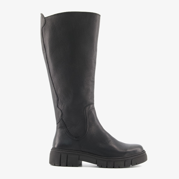 Hush Puppies hoge leren dames laarzen zwart