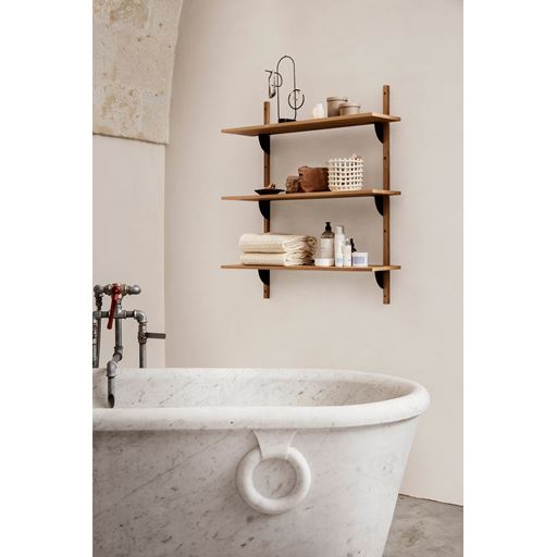 ferm LIVING Ceramic Basket, Cashmere, Lille