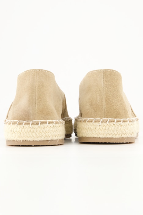 Leder-Espadrilles, Lamm-Veloursleder, Weite H