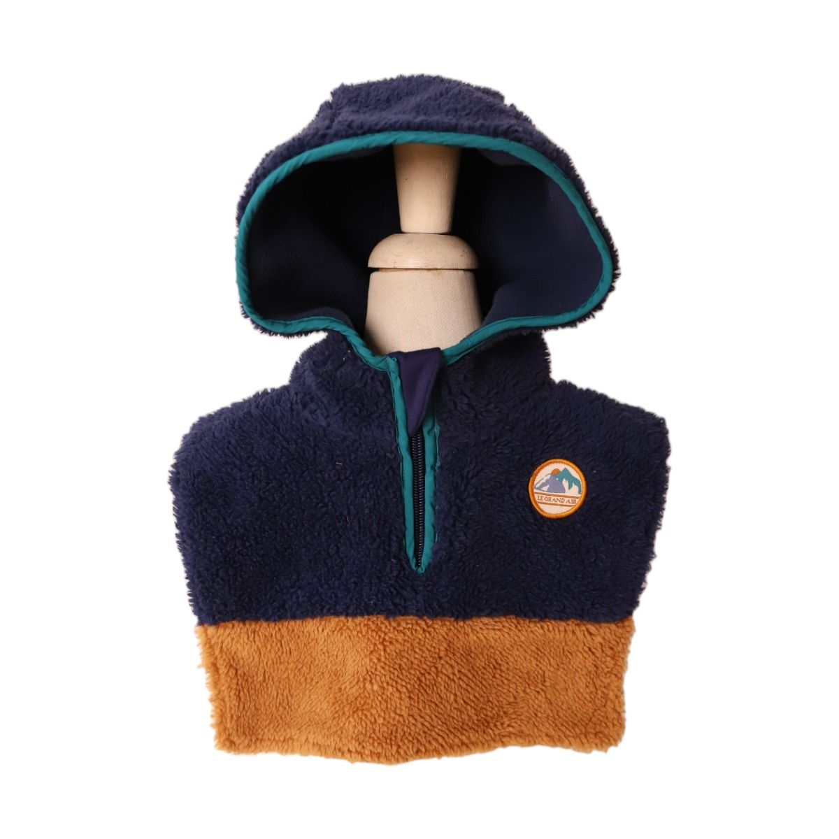 Plastron enfant en polaire col zippé à capuche - À bicyclette Petit toi