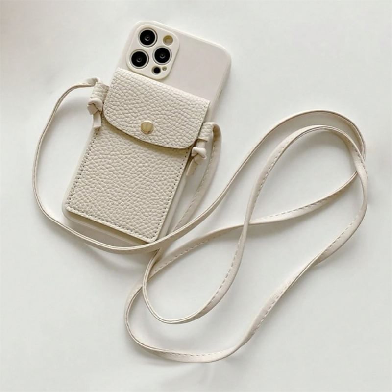 Tondephiry - Kunstleren telefoonhoesje met kaarthouder en schouderband voor iPhone 11, 11 Pro Max, 12/12 Pro, 12 Pro Max, 13, 13 Pro, 13 Pro Max, 14, 14 Plus, 14 Pro, 14 Pro Max, 15, 15 Pro, 15 Pro Max