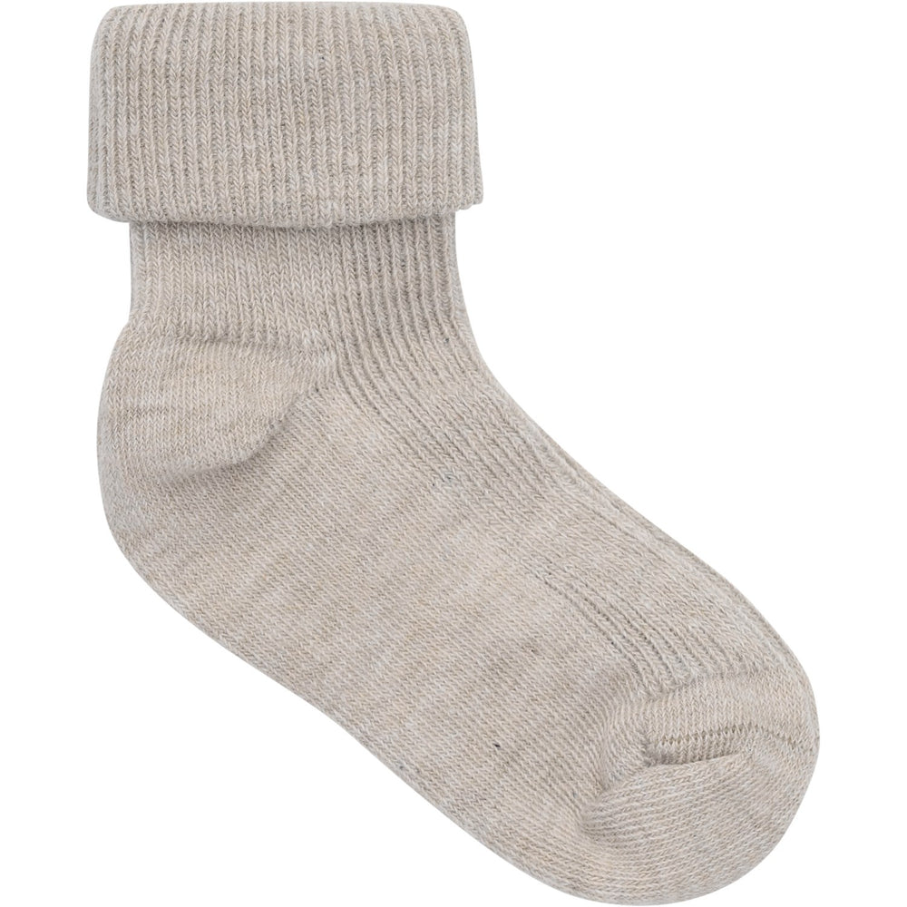 Køb Minymo Light Taupe Baby Rib Strømpe Med Fold 2-Pak