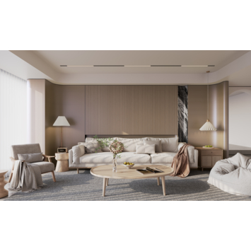 Lattenwand flexibel walnoot 260x52,5 cm, dikte 6,5 mm - 2 stuks per pak
