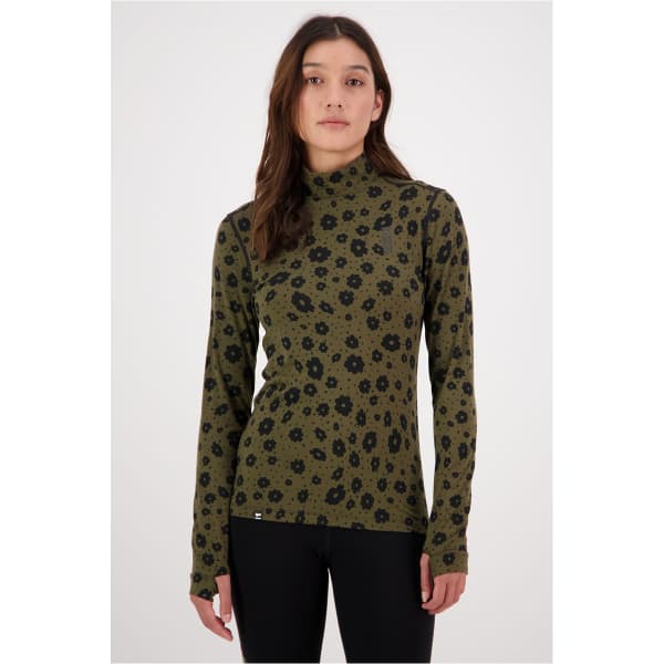 T-shirt thermique MONS ROYALE W CASCADE FLEX 200 MOCK NECK LS AORAKI LILY
