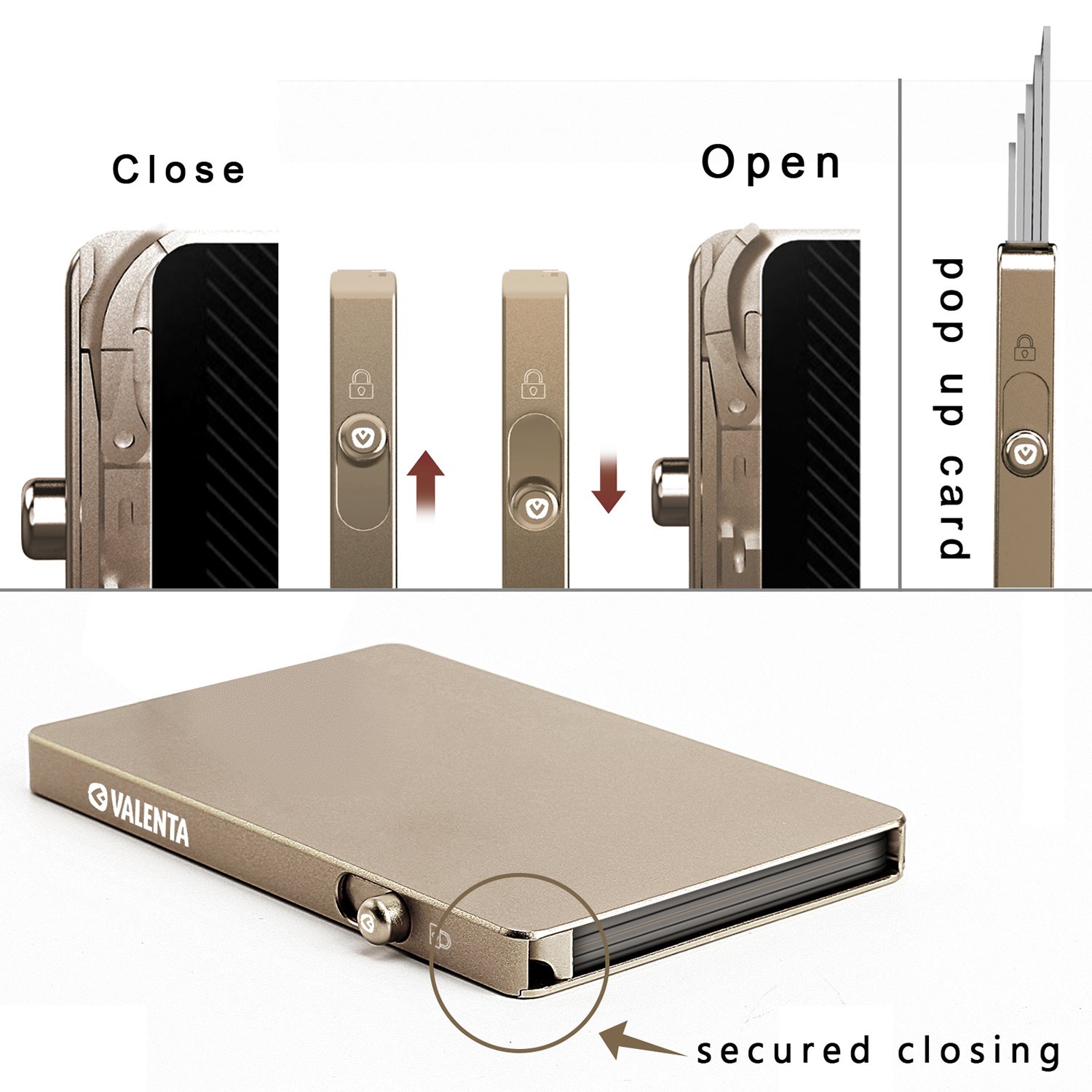 Valenta Cardprotector Aluminium Magsafe natural titanium
