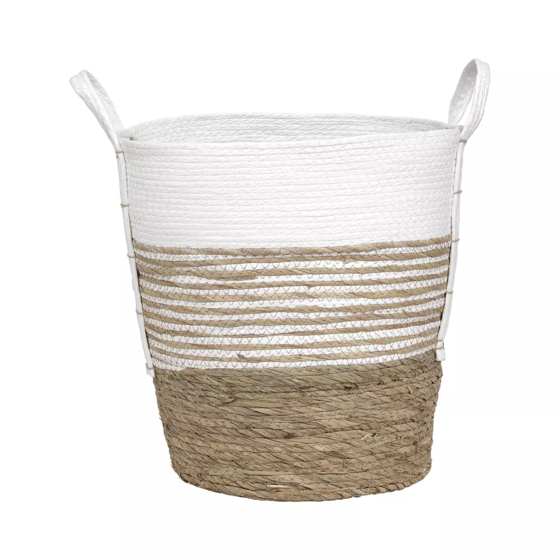 Lot de 3 paniers à linge (H47 cm) Seo Blanc