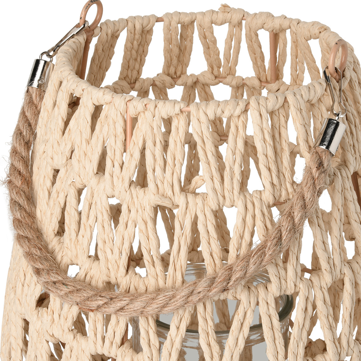 My Home Laterne aus Jute beige