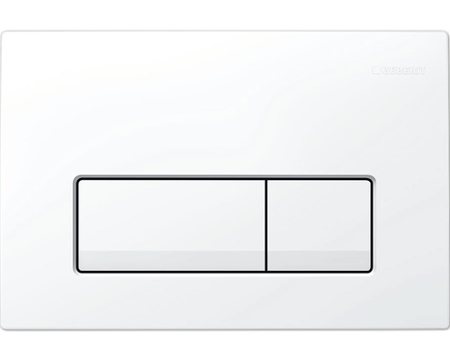 GEBERIT Delta 50 bedieningsplaat, glanzend witte plaat / glanzend witte knop 115.105.11.5